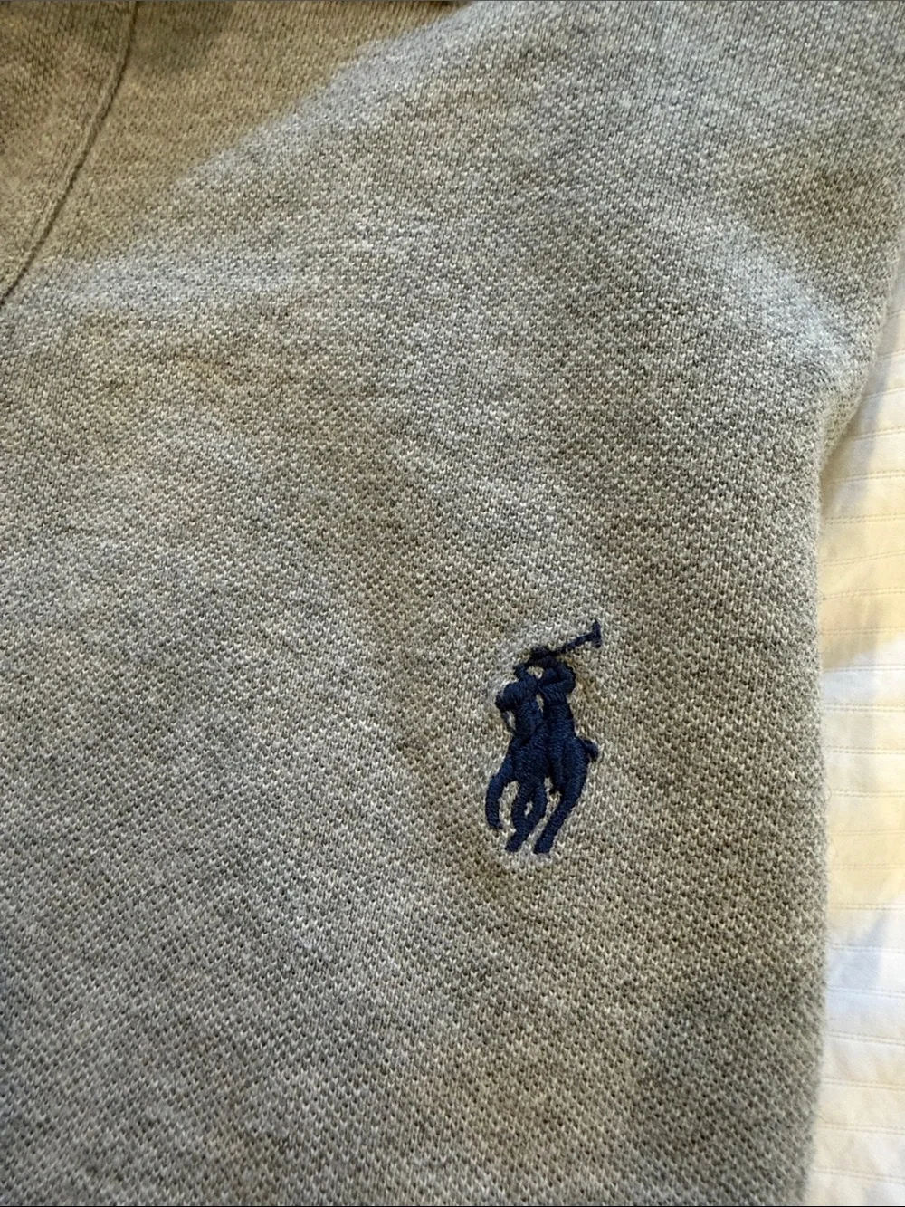 Ralph Lauren Men’s Light Gray Polo with Navy Pony